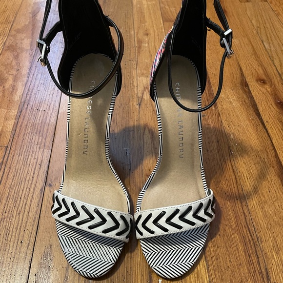 Brand new tribal style heels. Super cute with a pop of neon colors on the back. - Picture 2 of 4